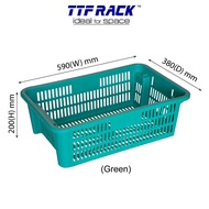TTF Rack™ (B1523) Vege Rack Basket /Heavy Duty Multipurpose Storage Plastic Basket Height 20 x Depth