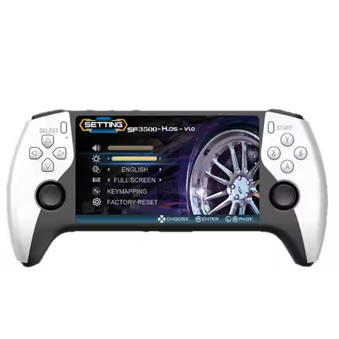 SF3500 Retro Handheld Game Console 5.0 Inch IPS Screen Portable Video Game Player Dual 3D Joysticks
