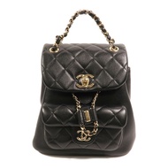 CHANEL 牛皮皮革Duma Backpack金扣背包