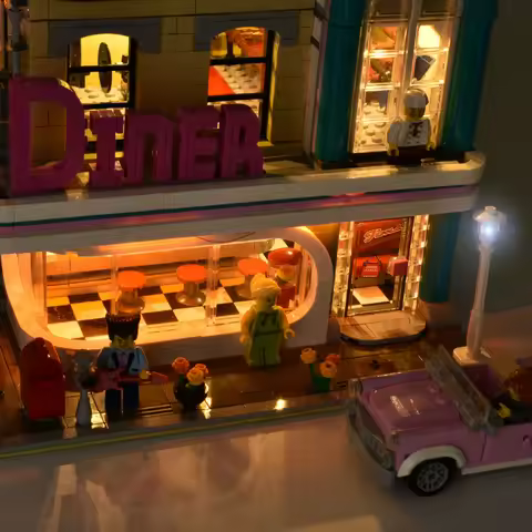 Led Light Kit For LEGO Downtown Diner 10260 Building Blocks