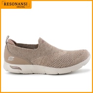SEPATU WANITA TERBARU SKECHERS ORIGINAL ARCH FIT REFINE COKLAT-PUTIH