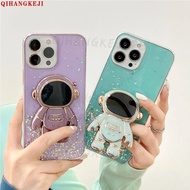 Gradient Star Glitter Powder Phone Case For Huawei Y6P Y7A Y9S Y6S Y7 Y9 Prime Y6 Pro 2019 2018 2020 Soft Epoxy Cover with astronaut stand