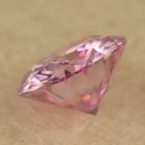 Sale GRA Certificate 5A 1ct 6.5mm Round Cut Pink Red Moissanites Stone Loose Gems Beads For Pass Tes
