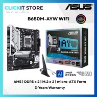 ASUS B650M-AYW WIFI AM5 Micro-ATX Motherboard - DDR5, PCIe 5.0 M.2 support, HDMI, Wi-Fi 6, Aura Sync