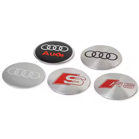 4pcs 56/60/63/65/68mm Car Wheel Center Hub Caps Cover Sticker for Audi A3 A4 A5 A6 A7 A8 S4 S6 Q2 Q3