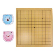 Cartoon Bear Kids Go Chessboard Set 9X9 13X13 Dl Sided Grid Educational Board Game For Plastic Stone