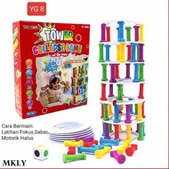 Y8 collapse tower game toy, educational toy for children to play games with the best friend, family/