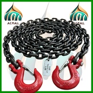 2.2 METER X10 mm G-80 ALLOY  LIFTING CHAIN & 3.2tonX3/8 X10mm G70 ALLOY CLEVIS SLIP HOOK SET X2