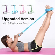 6-Tube Pedal Pull Rope – Elastic Resistance Band for Full-Body Workouts Exercise Elastic Bands
