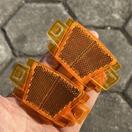 MATA CAT EYE RR310 YELLOW ORANGE BICYCLE WHEEL SPOKES REFLECTOR NOS