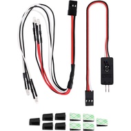 Kit Lampu LED INJORA Lampu Depan dan Belakang dengan Suis Pengawal untuk Peningkatan TRX4M 1/18 RC