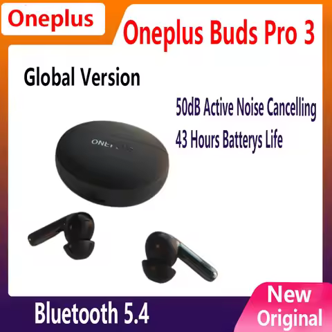New OnePlus Buds Pro 3 Global Version TWS Bluetooth Earphone 50dB Noise Canceling Spatial Audio AI C