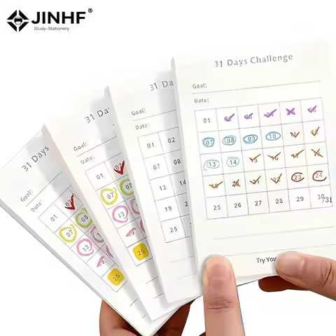 30 Day Self-Discipline Checklist Planner Daily Challenge Notepad Self-adhesive Memo Pads Mini Pocket