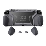 Beyond-Grip Protective Case, Interchangeable FPS/Omni Ergonomic Grips for Switch 2 + Military-Grade 
