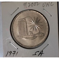 1971 Rm1 1 ringgit parliament coin Shah Alam mint UNC #2002