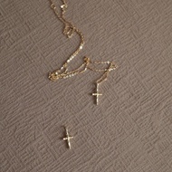 Collarbone Chain Necklace 925 Sterling Silver, 14K Gold Vermeil - Gold