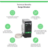 Square D by Schneider Electric QO2175SB QO SurgeBreaker, Surge Protection Device, 25kA, 120/240V, 1-