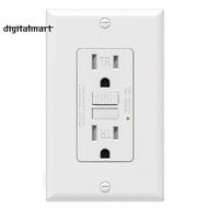 GFCI Outlet 15 Amp, Self-Test GFI Electrical Outlet, Tamper Resistant GFCI Receptacle with Wall Plat