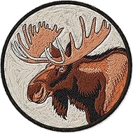 Moose Patch Embroidered Iron on Patches for Clothes Backpacks Bags Jeans Jackets Size 3" ID45095