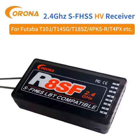 Corona 2.4G R8SF S-FHSS/FHSS With Antenna receiver compatible FUTABA S-FHSS T6 14SG R4SF R6SF
