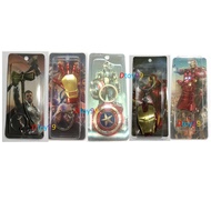 Keychain Avenger, Captain, Iron Man, Thor, Deadpool.