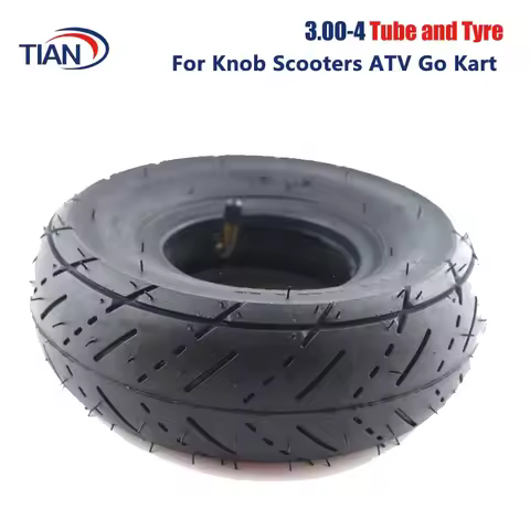 Scooter Tyre Tube 3.00-4 Tire Wheels Fits Mini 2 Stroke Quad ATV Motor Bike Parts (10''x3'', 260x85)
