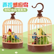 Artificial Bird Cage with Bird Cage Children's Cage Sound and Moving Can Be Called Electric Voice Control Sensor Bird Baby Toys