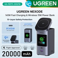 UGREEN Nexode 20000mAh Power Bank 145W PD 3.0 Portable Charger 15W Wireless Fast Charging PowerBank 