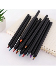 粗芯12色黑木星空彩色鉛筆繪畫塗鴉顏色學生學用文具鉛筆