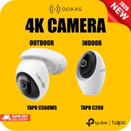 TP-Link 8MP 4K Tapo C560WS Outdoor & C260 Indoor Security Camera Pan Tilt 360 AI Face Recognition Wi