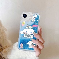 Liquid Glitter Quicksand For Samsung S24 FE S10 5G S8 S9 Plus S7 S20 FE S21 Cinnamoroll Phone Case F