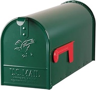 Gibraltar Mailboxes Elite Medium Capacity Galvanized Steel Green, Post-Mount Mailbox, E1100G00