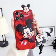 Huawei P20pro P30LITE P30pro P50pro P50 P60pro P60 P40pro P40 P30 Cartoon Cute Sling Mickey Minnie Phone Case Phone Cover Soft Silicone Casing with accessory