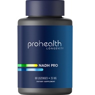 NADH Pro - NAD Booster (25 mg, 60 Fast-Acting lozenges) Boost Energy, Memory and Focus | Mood Suppor