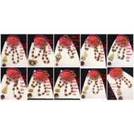 Nishaaz Semi Gold Plated 5 Mukhi Rudraksha Mala with Pendent and Box