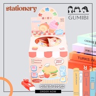 MYSTERY CUTTER ERASER FAST FOOD RESIN MECHANICAL ERASER FAST FOOD BURGER FOOD BLIND PACK SLIDING ERA