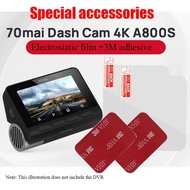 For 70MAI A800 A800s 4K Dashcam Heat Resistant 3M sticker + transparent electrostatic film, XIAOMI 70MAI Special accessories