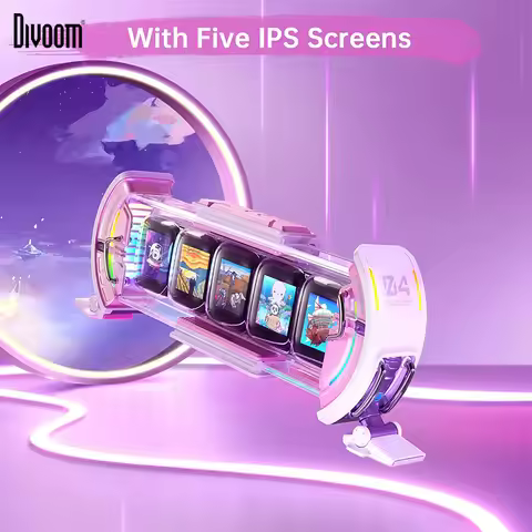 Divoom Times Gate - Cute Gaming Digital Clock with Smart App-Controlled, Support Weather Forecast, S