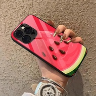 watermelon 1 Glass Phone Case For iPhone 17 16 Pro Max 17Air 15 Pro Max 14 13 12 11 phone Cover