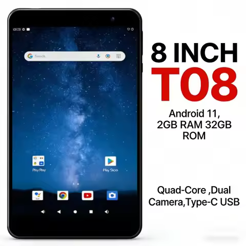 8 INCH T08 Android 11 CPU 2GB RAM 32GB ROM UMS312 Quad-Core 1.3GHz Dual Camera Type-C USB Battery 40