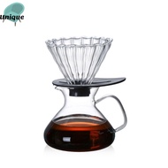 UNQCSA Heat Resistant Coffee Pot Graduated Scale Glass Espresso Pots Coffee Server Coffee Ware Coffee Carafe Home
