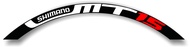 bisa cod stiker decal rims simano shimano mt 15 untuk 2 pelek lebar 2cm isi 12 pcs (bisa custom warn