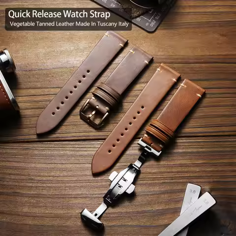 Top Brand SmartWatch Band Watchband Handmade Leather Strap Bracelet For HUAWEI Galaxy Amazfit GTR Ti
