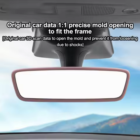 【Peace】For Model 3 Y Highland Juniper 2019-2025 Silicone Rear View Mirror Protector Frame Center Con