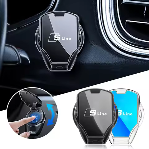 Car One-button Start Protective Cover Switch Button Trim For Audi Sline TT RS A4 B7 B8 B9 A3 8P 8V 8