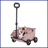 Small Dog Stroller Pet Carriage Rolling Dog Cage Stroller Lightweight Folding Trolley 4 Wheels Dog Cart for Puppy lusg