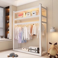 DAXINSI Shelf, Wardrobe, Open Hanging Clothes Rack, Simple Assembly, Apartment Rental, Dormitory, Wardrobe Storage, Multi-layer Storage Rack