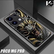 Casing hp poco M6 PRO Softcase poco M6 PRO Case Glossy Casing Shiny Glass Protector hp Phone Accesso