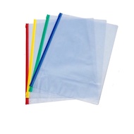 [SOLD 5 PCS] Clear plastic file storage bag cover with zip lock A4 - A5.