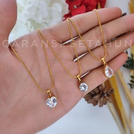 Milano Box Necklace and Pendant | One Year Warranty | Original Stainless Steel Material | Anti-Rust 